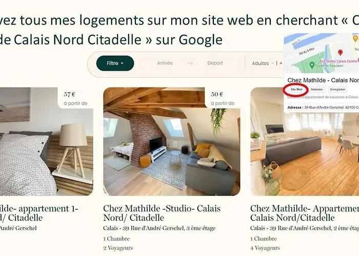 Chez Mathilde-Appartement 2-Calais Nord /Citadelle